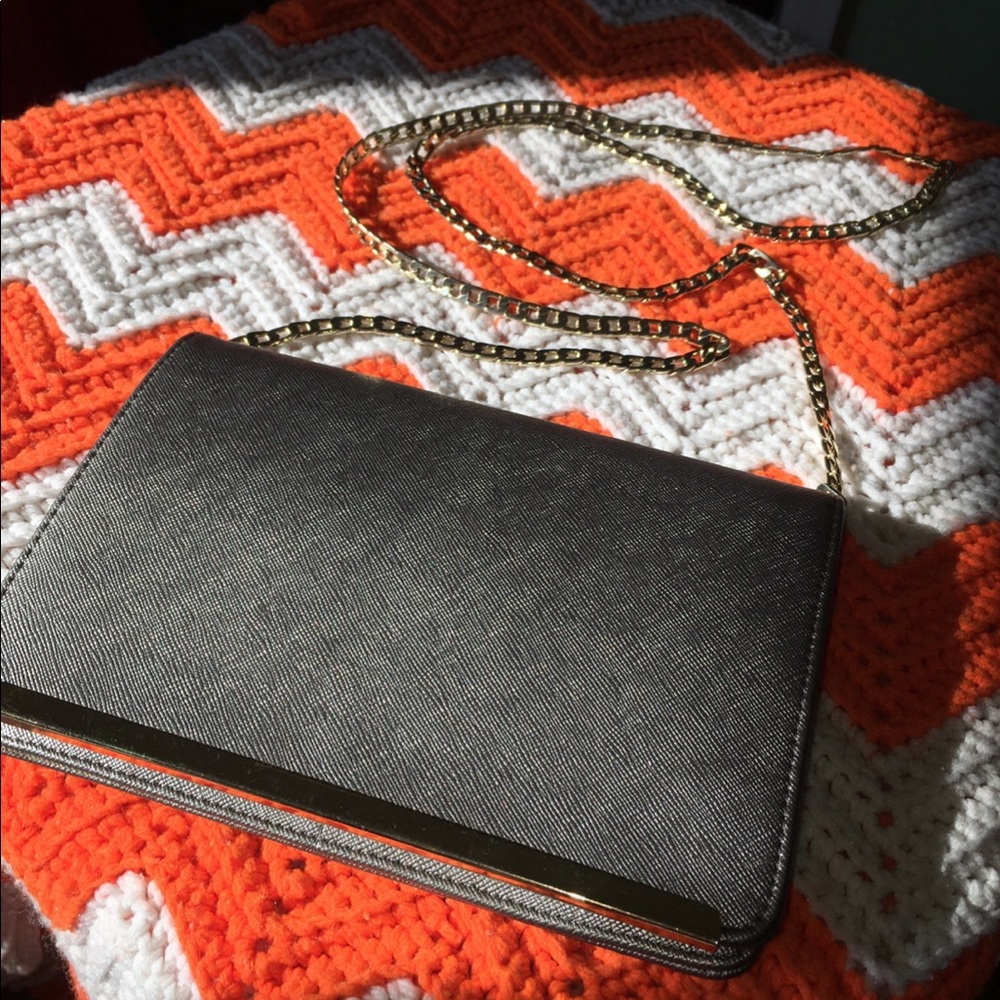 Gold crossbody chain wallet purse